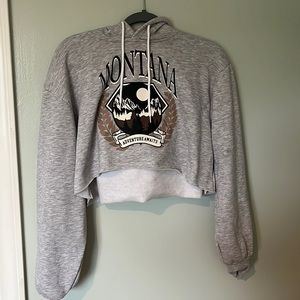 Cropped hoodie, good for casual events, good for fall days.